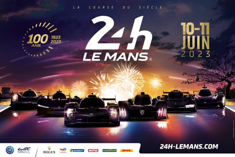Affiche du centenaire des 24 heures du Mans en 2023