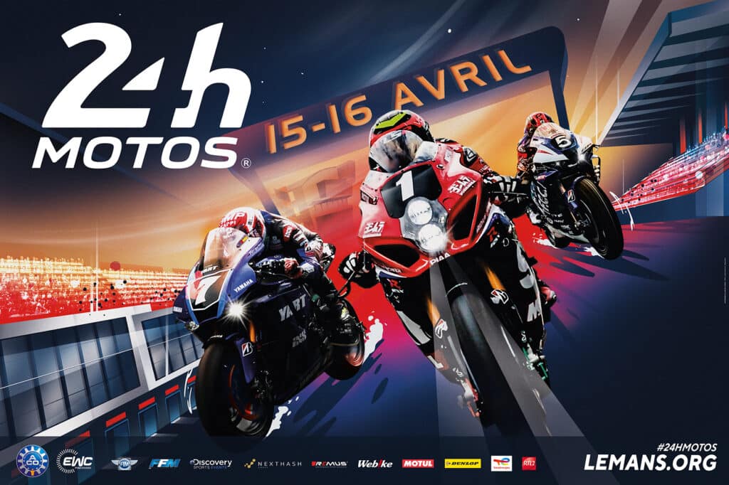 Affiche des 24 Heures Moto sur le circuit des 24 Heures du Mans