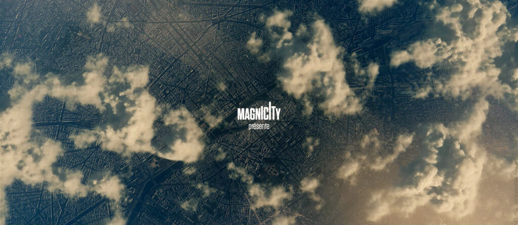 Capture d'écran du survol de Paris par Magnicity